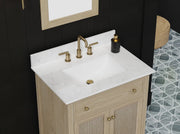 Ronnie 30" Vanity Set with White Carrara Quartz Top
