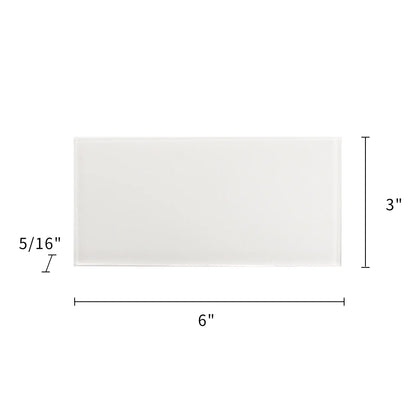 Ice Block 3-in x 6-in Glass Wall Tiles( 4.16 sq. ft. /Box )