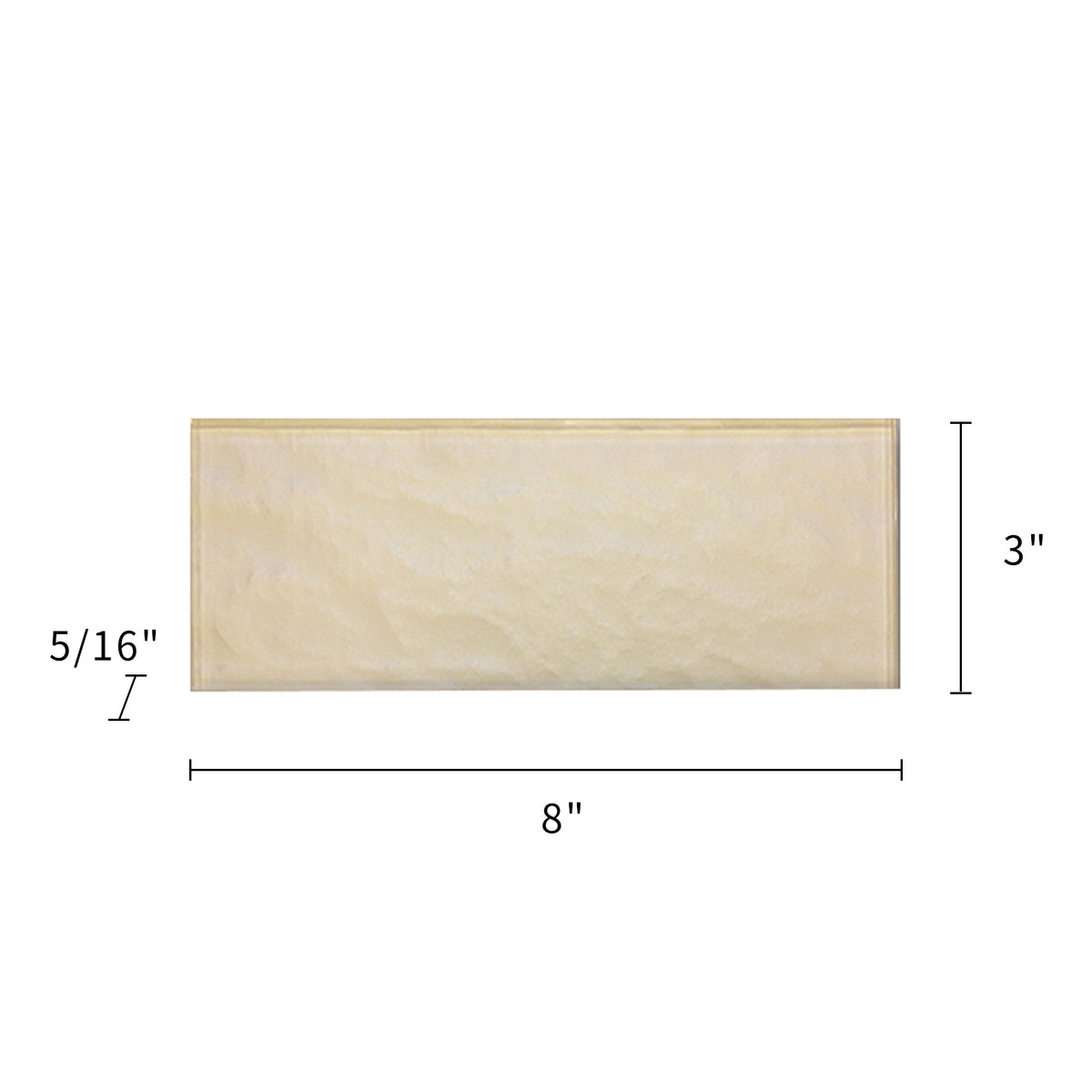 Champagne 3-in x 8-in Glass Wall Tiles( 1.33 sq. ft. /Box )