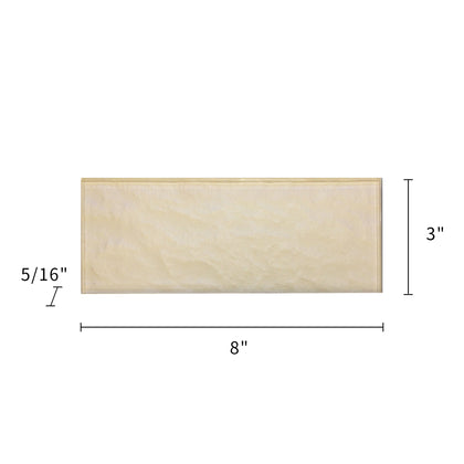 Champagne 3-in x 8-in Glass Wall Tiles( 1.33 sq. ft. /Box )
