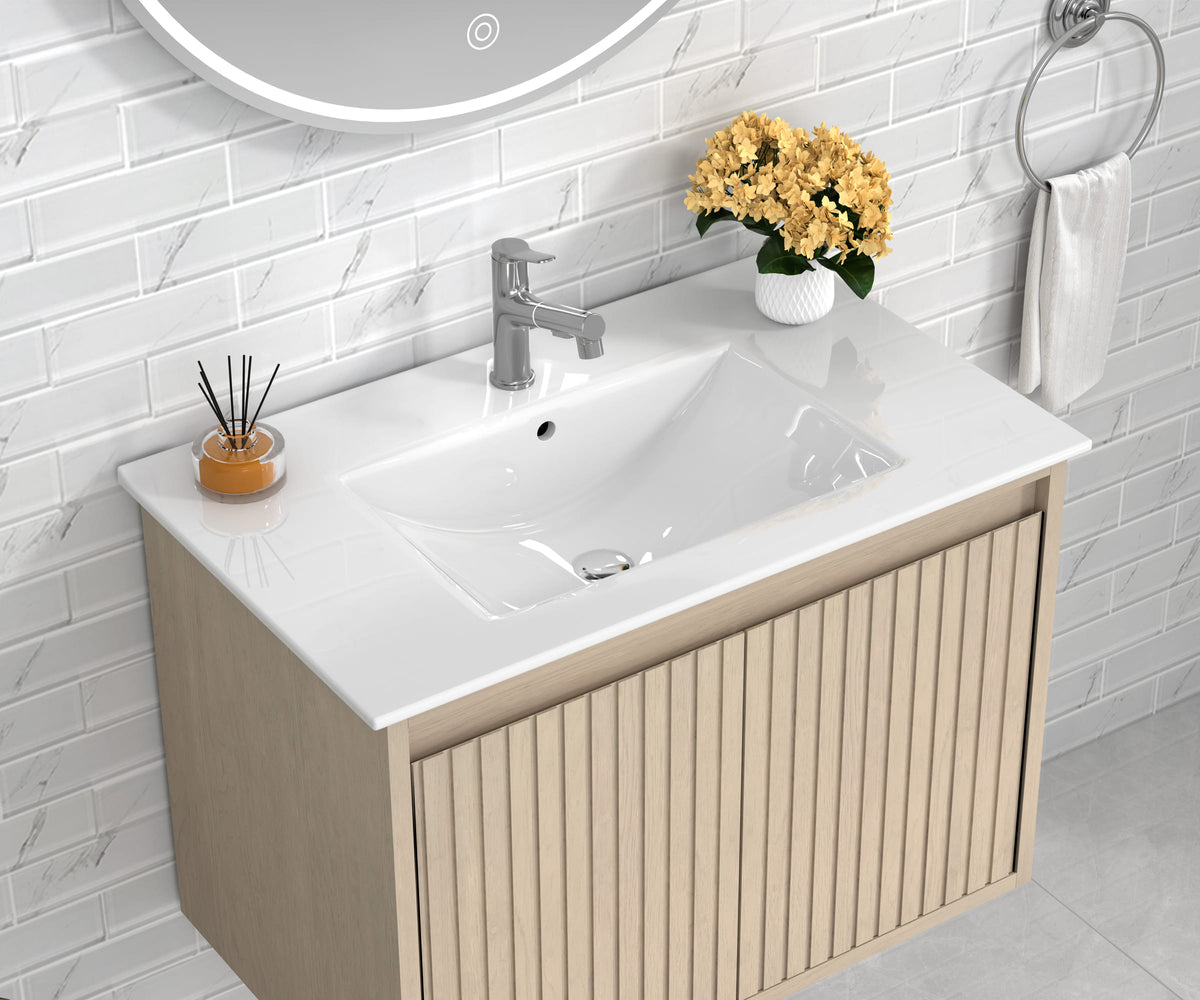 WM-Mena 30" Single Vanity With Porcelain Top
