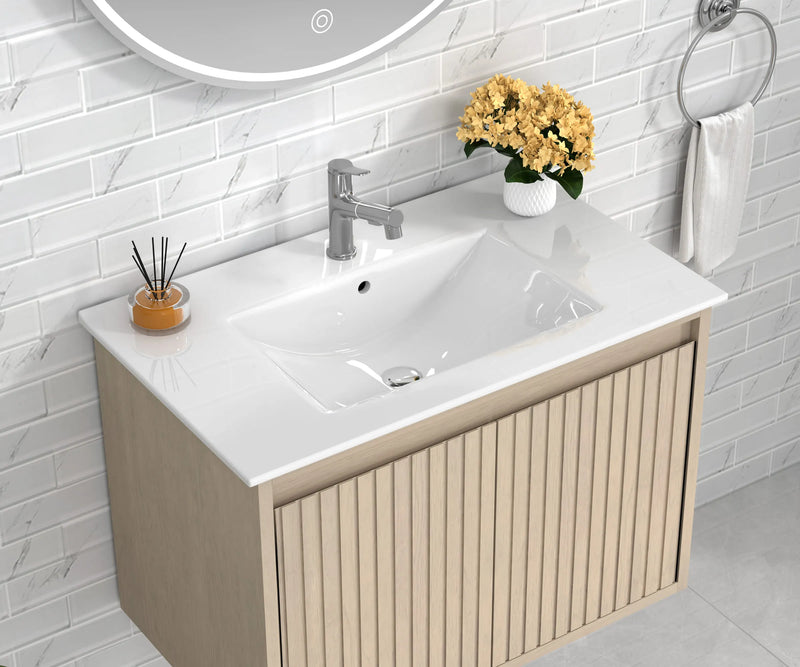 WM-Mena 30" Single Vanity With Porcelain Top