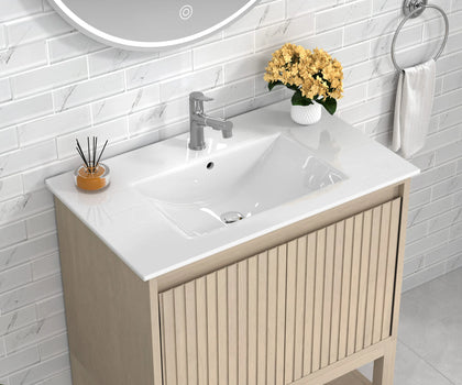 Mena 30" Single Vanity With Porcelain Top