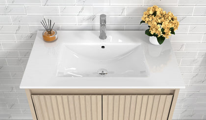 WM-Mena 30" Single Vanity With Porcelain Top