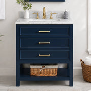 1.0 Manhattan 30" Vanity With Carrara Marble Top