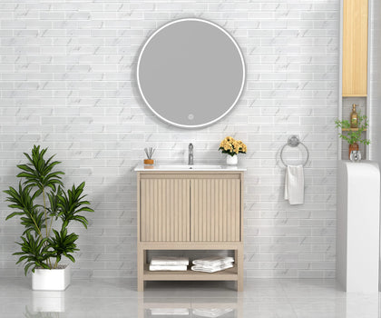 Mena 30" Single Vanity With Porcelain Top