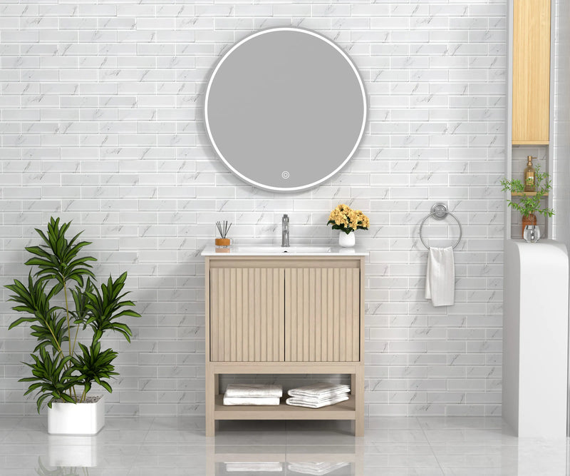 Mena 30" Single Vanity With Porcelain Top