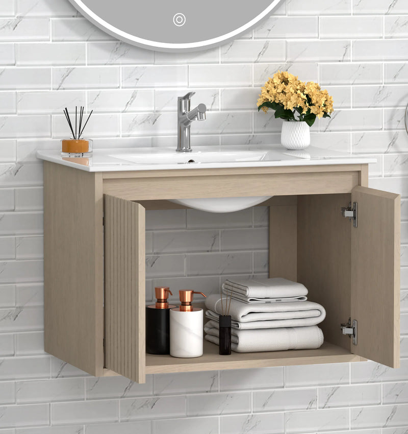 WM-Mena 30" Single Vanity With Porcelain Top
