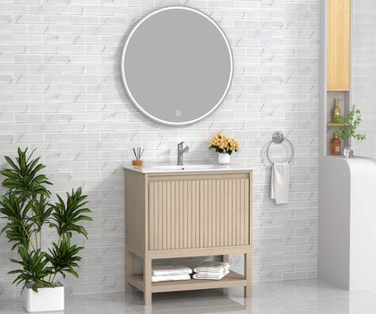 Mena 30" Single Vanity With Porcelain Top