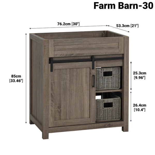 Dolly Farm Barn 30" Vanity without Top