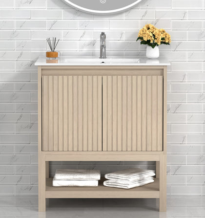 Mena 30" Single Vanity With Porcelain Top