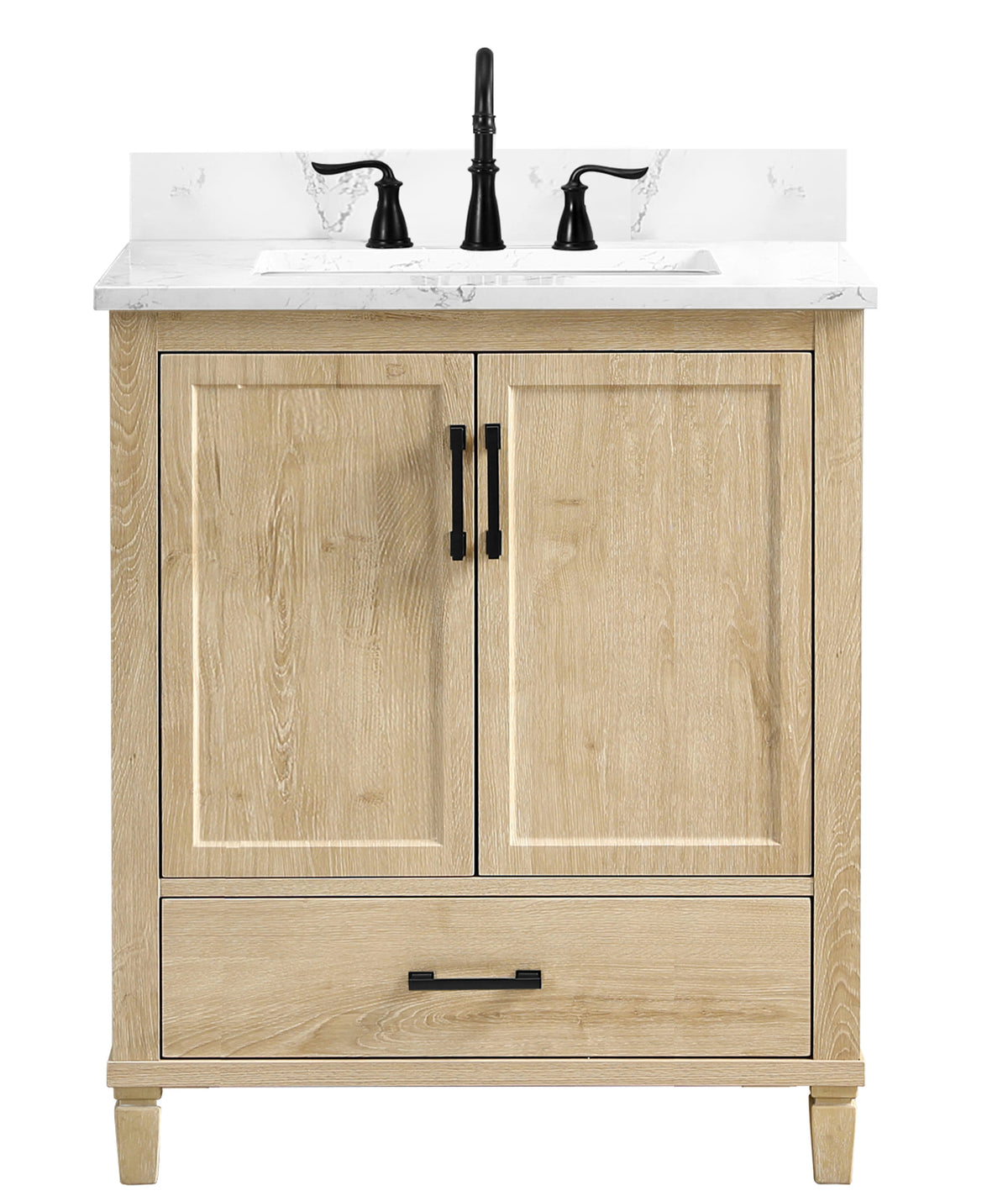 Hardin 30" Single Vanity With Carrara White Engineered Stone Top