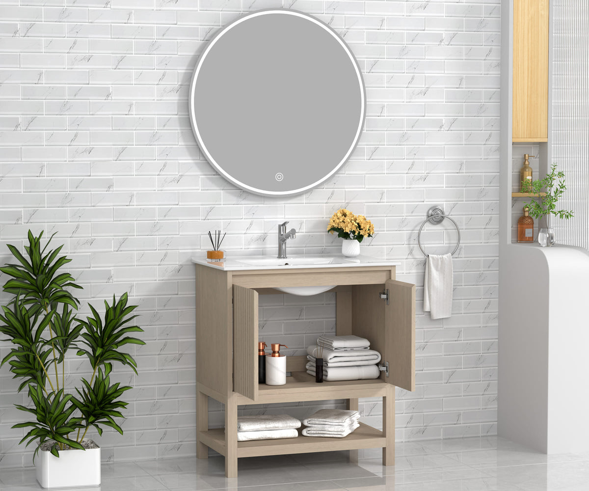 Mena 30" Single Vanity With Porcelain Top