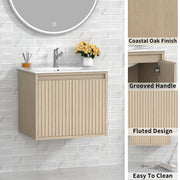 WM-Mena 24" Single Vanity With Porcelain Top