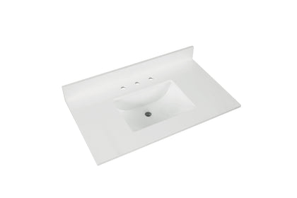37 "Snow White Quartz Vanity Top with Sink