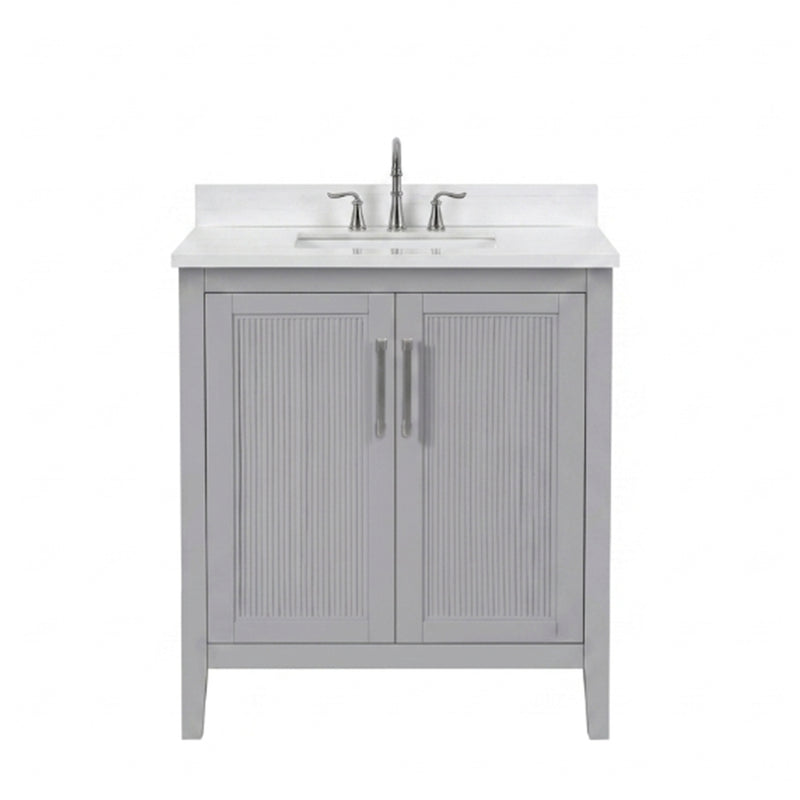 Hollister 30" Single Vanity with Sintered Stone Carrara Top