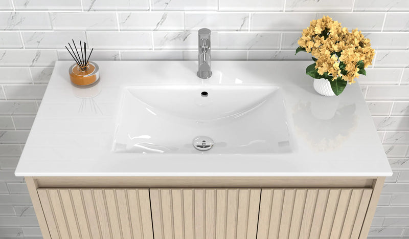 Mena 36" Single Vanity With Porcelain Top