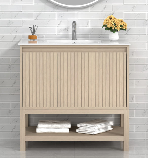Mena 36" Single Vanity With Porcelain Top