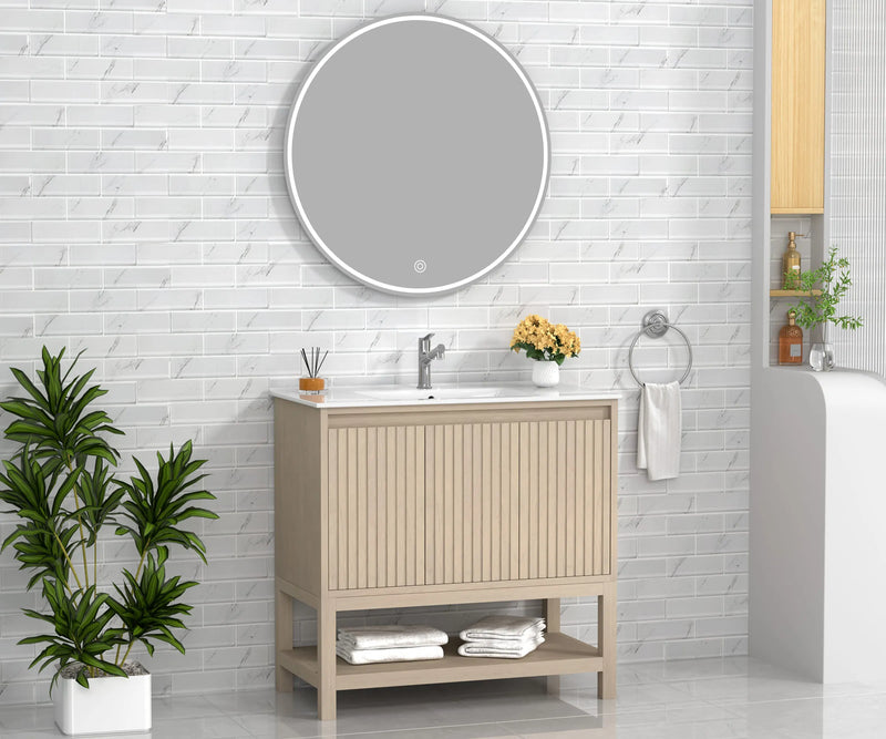 Mena 36" Single Vanity With Porcelain Top