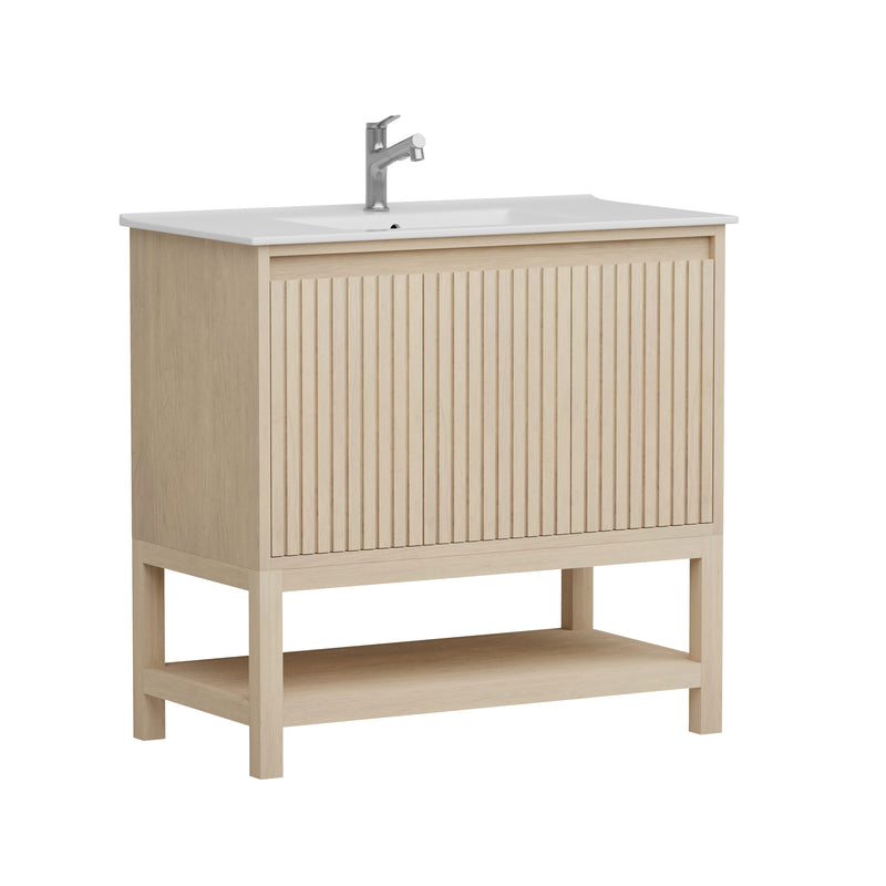 Mena 36" Single Vanity With Porcelain Top