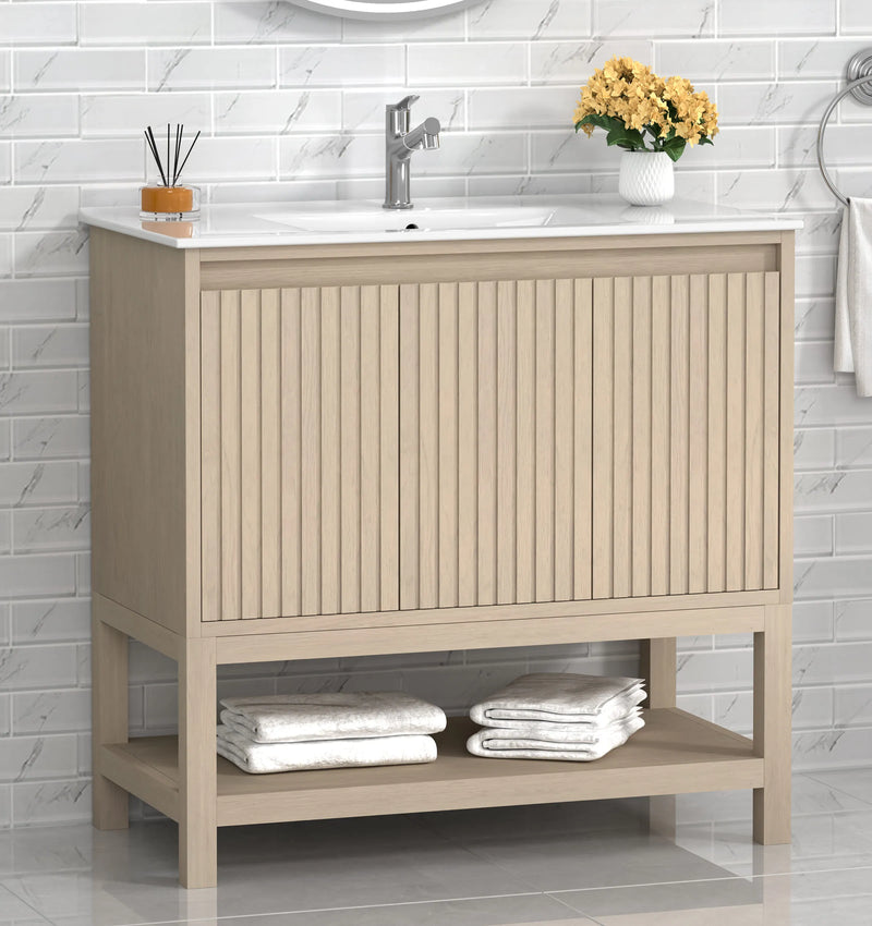Mena 36" Single Vanity With Porcelain Top