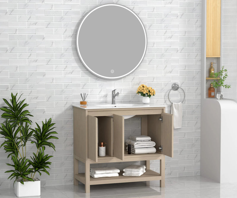 Mena 36" Single Vanity With Porcelain Top