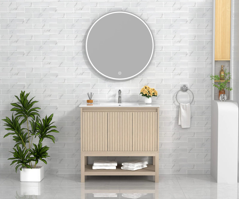 Mena 36" Single Vanity With Porcelain Top