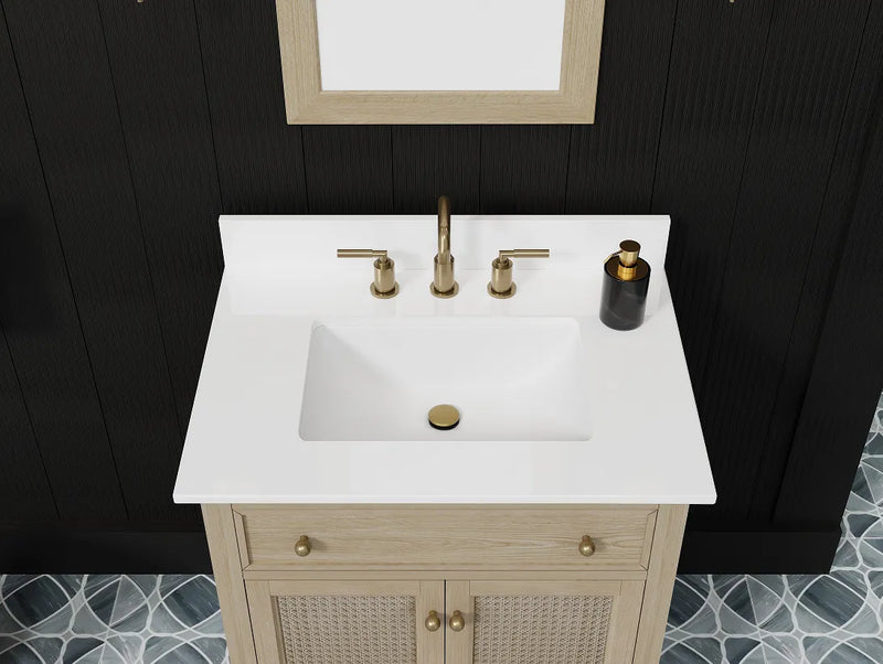 Ronnie 30" Vanity Set with Pure White Quartz top