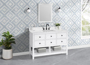 Encino 48" Single Vanity With Carrara White Quartz Stone Top