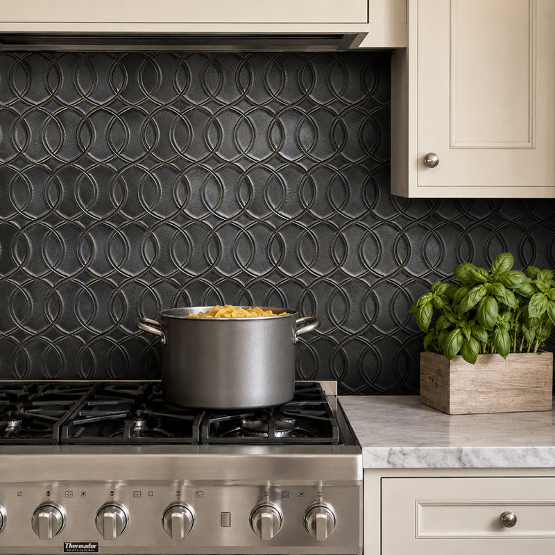 Bronze Handmade 14-in x 15-in Glazed Porcelain Mosaic Wall Tile( 12 sq. ft. /Box )