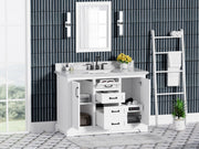 Rhoda 48" Vanity Set with Luxurious Carrara Marble Top