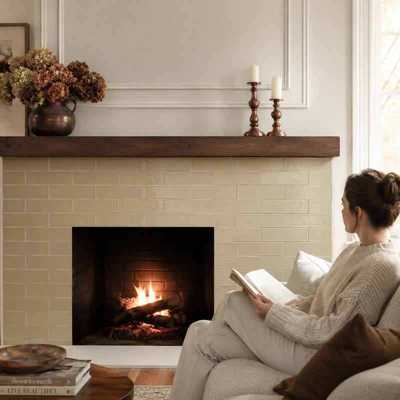 Nude Block 4-in x 12-in Glass Wall Tiles( 13.3 sq. ft. /Box )