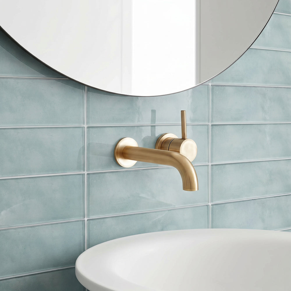 Light Blue 3-in x 9-in Glass Tile( 5 sq. ft. /Box )