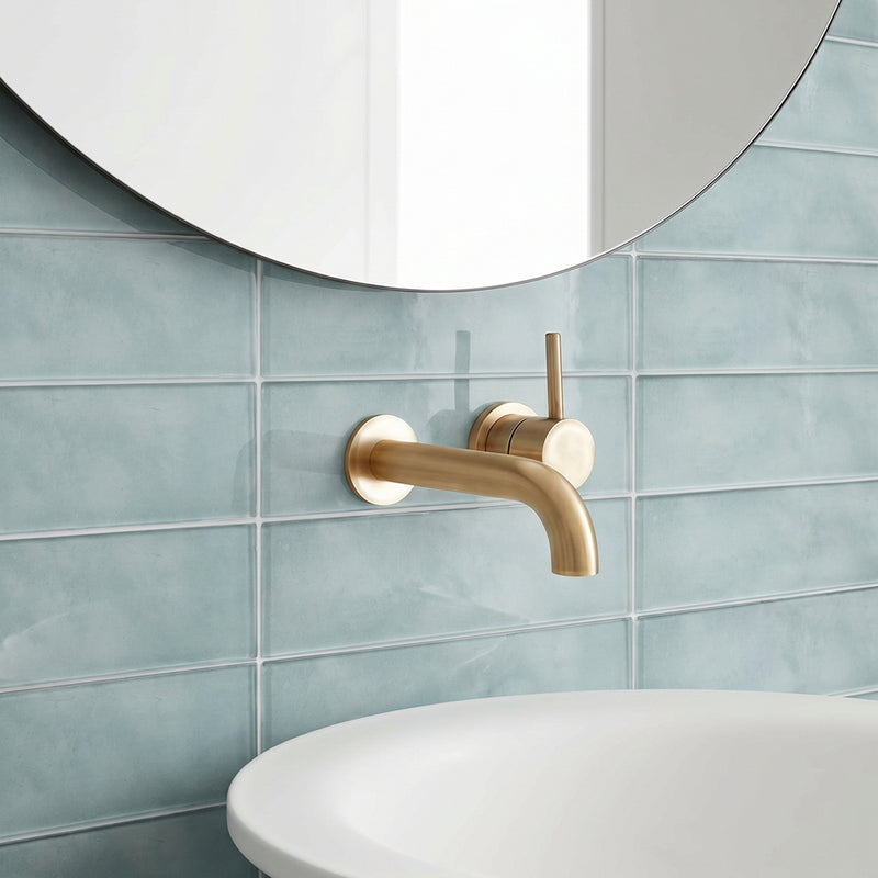 Light Blue 3-in x 9-in Glass Tile( 5 sq. ft. /Box )