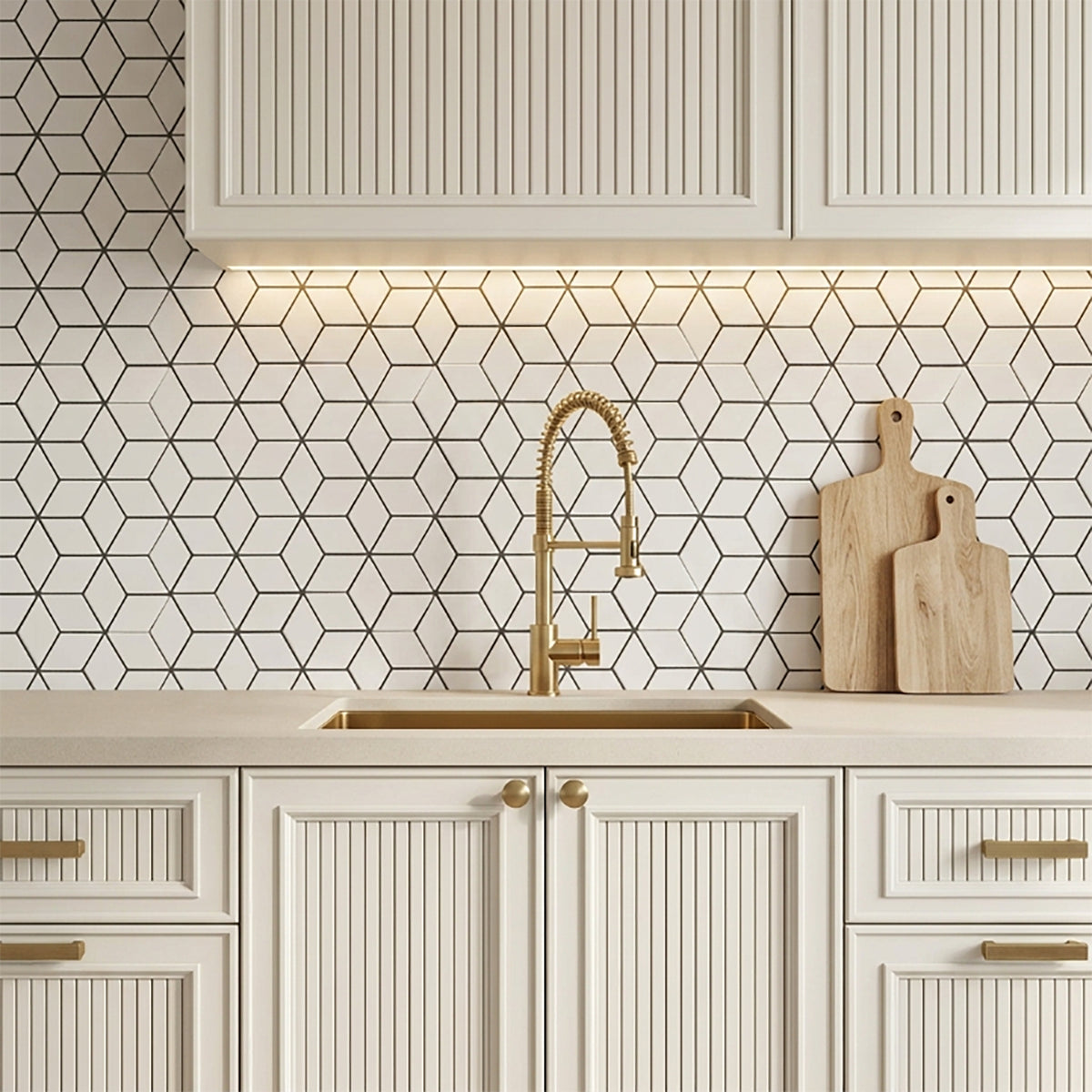 Rhombus - 10-1/2-in x 12-in Matte  Porcelain Mosaic Floor and Wall Tile( 17.8 sq. ft. /Box )
