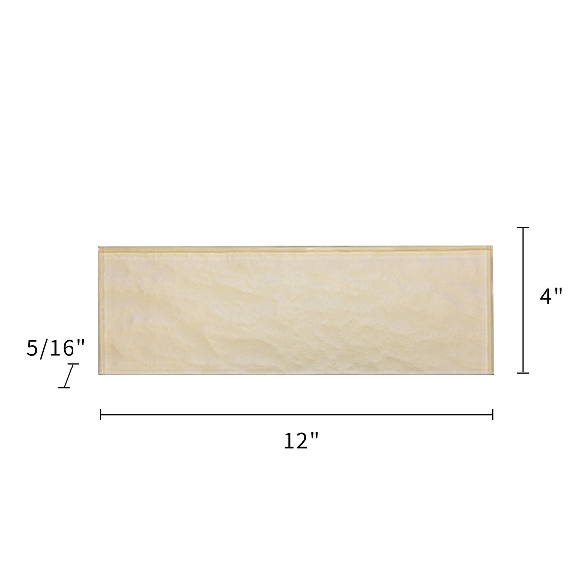 Champagne 4-in x 12-in Glass Wall Tiles( 13.3 sq. ft. /Box )