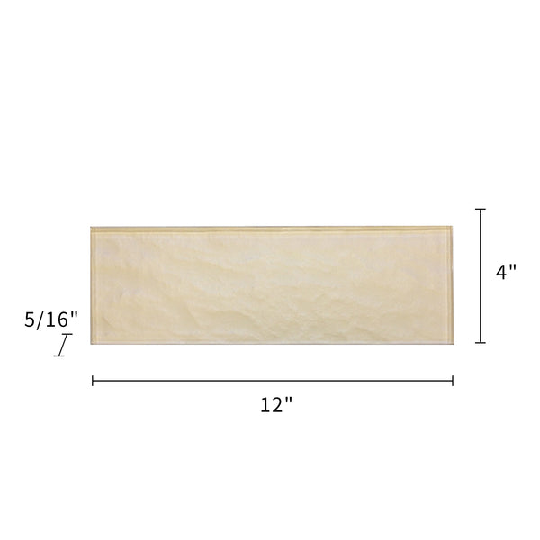 Champagne 4-in x 12-in Glass Wall Tiles( 13.3 sq. ft. /Box )