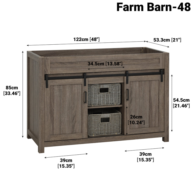 Dolly Farm Barn 48" Vanity without Top