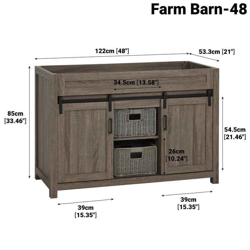 Dolly Farm Barn 48" Vanity Without Top