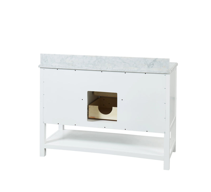 1.0 Manhattan 48" Vanity With Carrara Marble Top