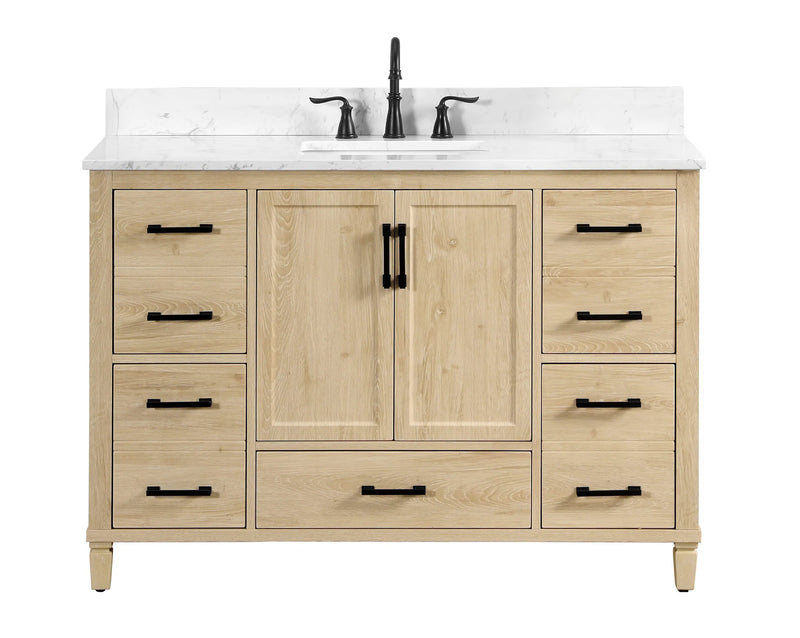 Hardin 48" Single Vanity With Carrara Engineered Stone Top
