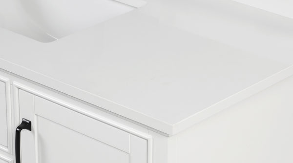 49" Snow White Quartz Vanity Top with Sink