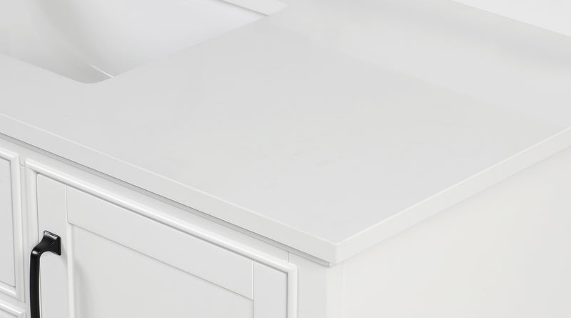 31" Snow White Quartz Vanity Top with Sink