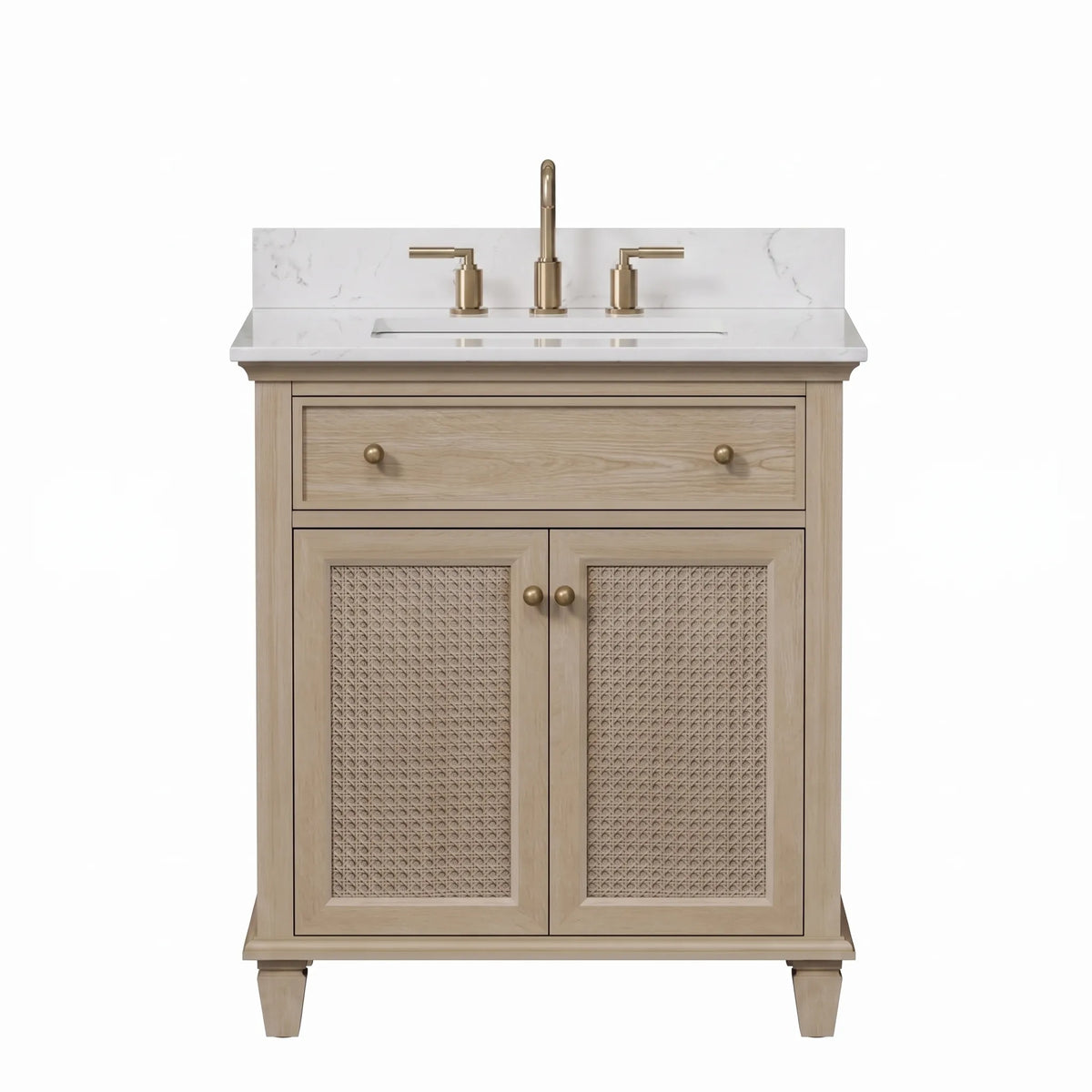 Ronnie 30" Vanity Set with White Carrara Quartz Top