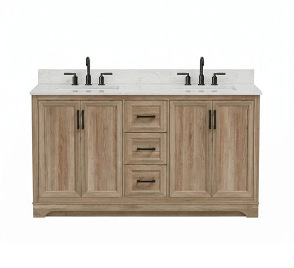 Retford 60" Vanity Family Set with Engineered Marble Top