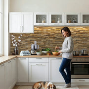 Natural Weave Random Strip Glass Mix 12-in x 13-in Glass Mosaic Wall Tile( 21.6 sq. ft. /Box )