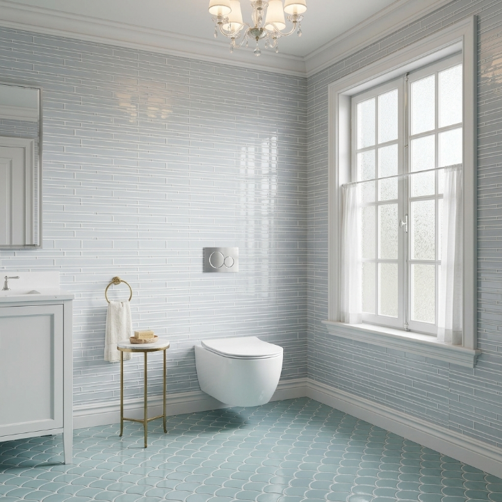 6-in x 18-in Ice Glass Mix Random Strip Decorative Mosaic Wall Tile( 7.5 sq. ft. /Box )