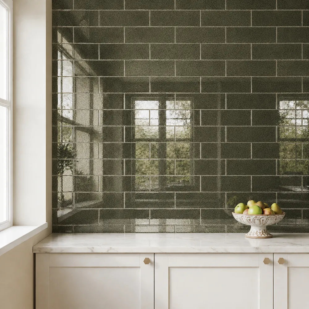 Antique Mirror 4-in x 12-in Unbeveled Glass Mosaic Wall Tile( 6.6 sq. ft. /Box )
