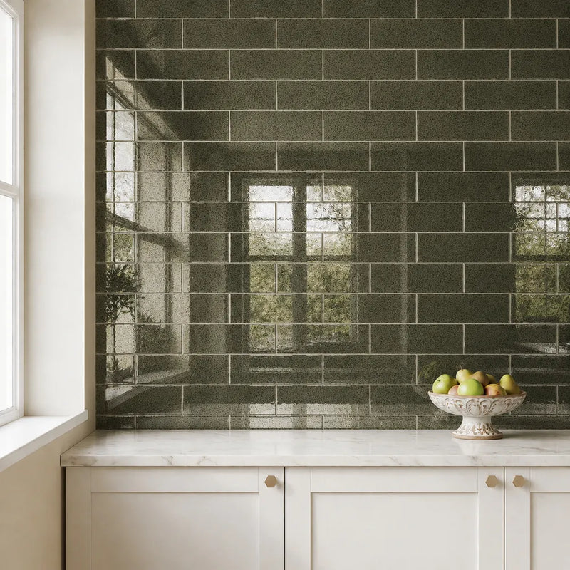 Antique Mirror 4-in x 12-in Unbeveled Glass Mosaic Wall Tile( 6.6 sq. ft. /Box )