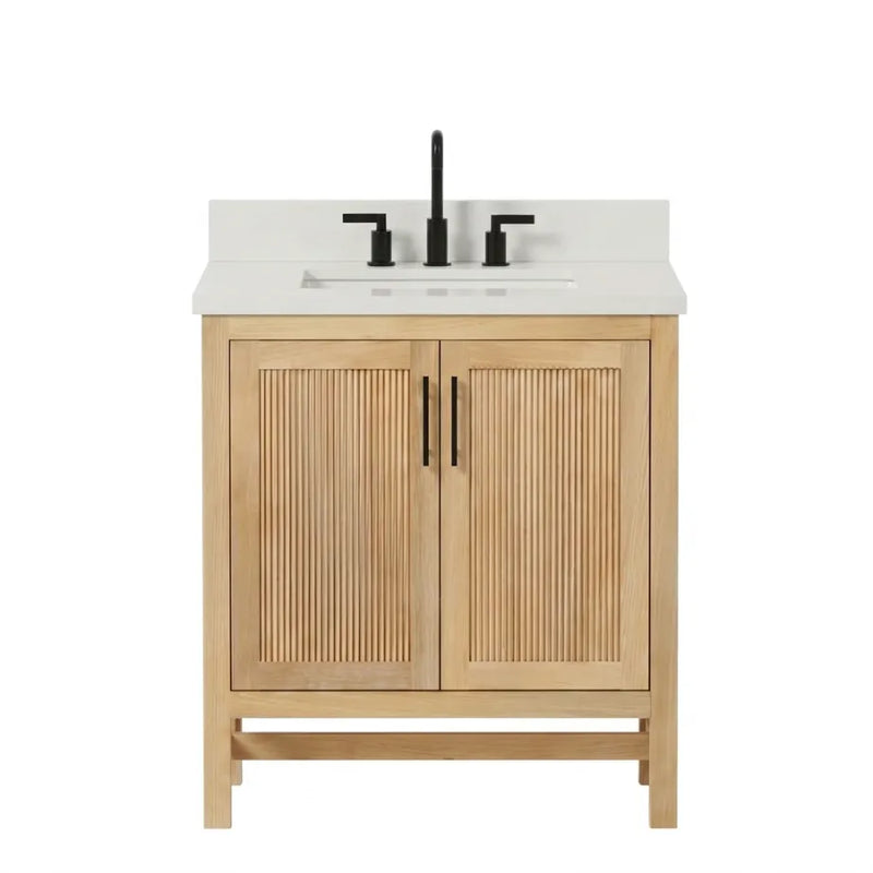 Blunt 30" Single Vanity with Pure White Quartz Top